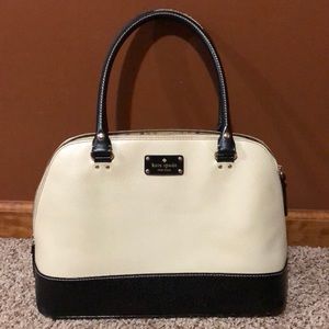 Black and white kate spade handbag + duster